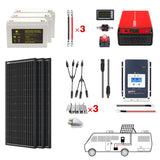 POWERECO 200Ah Battery 200W Solar Power System