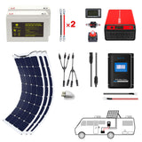 POWERECO 220 Watt Flexible RV Solar System