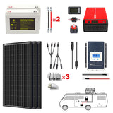 POWERECO 200Ah Battery 200W Solar Power System