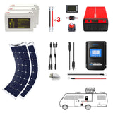 POWERECO 220 Watt Flexible RV Solar System