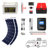 POWERECO 220 Watt Flexible RV Solar System