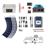 POWERECO 220 Watt Flexible RV Solar System