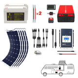 POWERECO 220 Watt Flexible RV Solar System