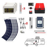 POWERECO 220 Watt Flexible RV Solar System