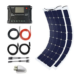 220 Watt Solar Flexible Kit w/ 20A PWM Charge Controller (2x110W)