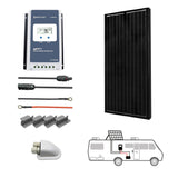 200 Watt 12 Volt  Monocrystalline Solar RV Kit w/ 30A MPPT Charge Controller (200W 30A Kit)