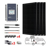 800 Watt Monocrystalline Solar RV Kit w/ 50A MPPT Charge Controller (4x200W 50A Kit)