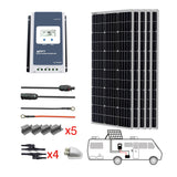 500W 12V Monocrystalline Solar RV Kit w/ 40A MPPT Charge Controller (5x100W)