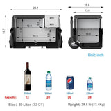 X30A Battery Charged Portable COVID-19 Vaccine Storage Fridge/Freezer 1.1 Cu.Ft. (32 Quarts)