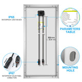 2x100 Watt 12 Volt Monocrystalline Solar Panel (2x100W, 200W)